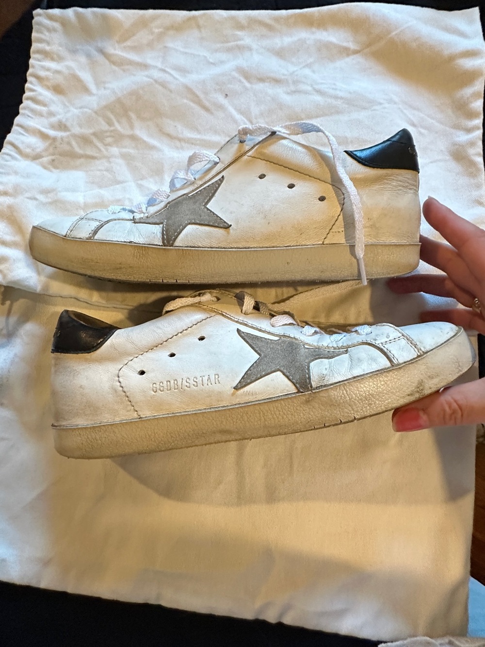 Golden Goose Super Star White Leather Sneakers SIZE 38